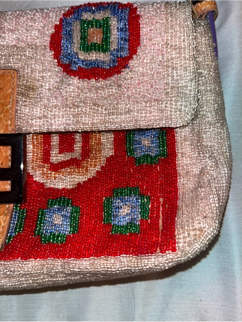 Vintage FENDI Beaded Baguette Bag – RARE Y2K Collector Piece - Picture 4 of 7